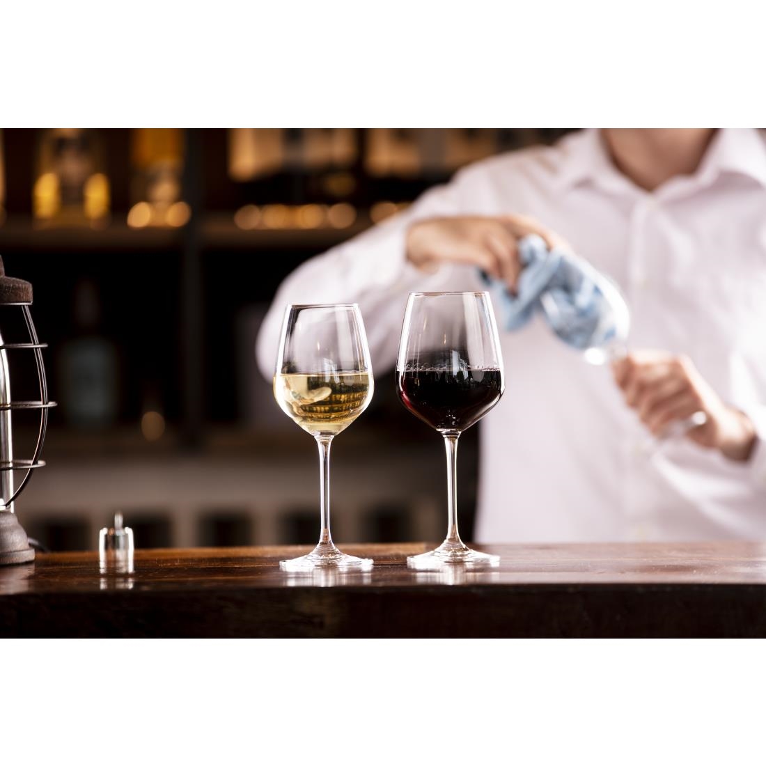 Olympia Chime Crystal Wine Glasses 365ml