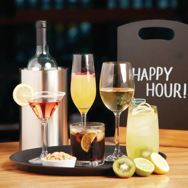 Olympia Chime Crystal Champagne Flutes 225ml