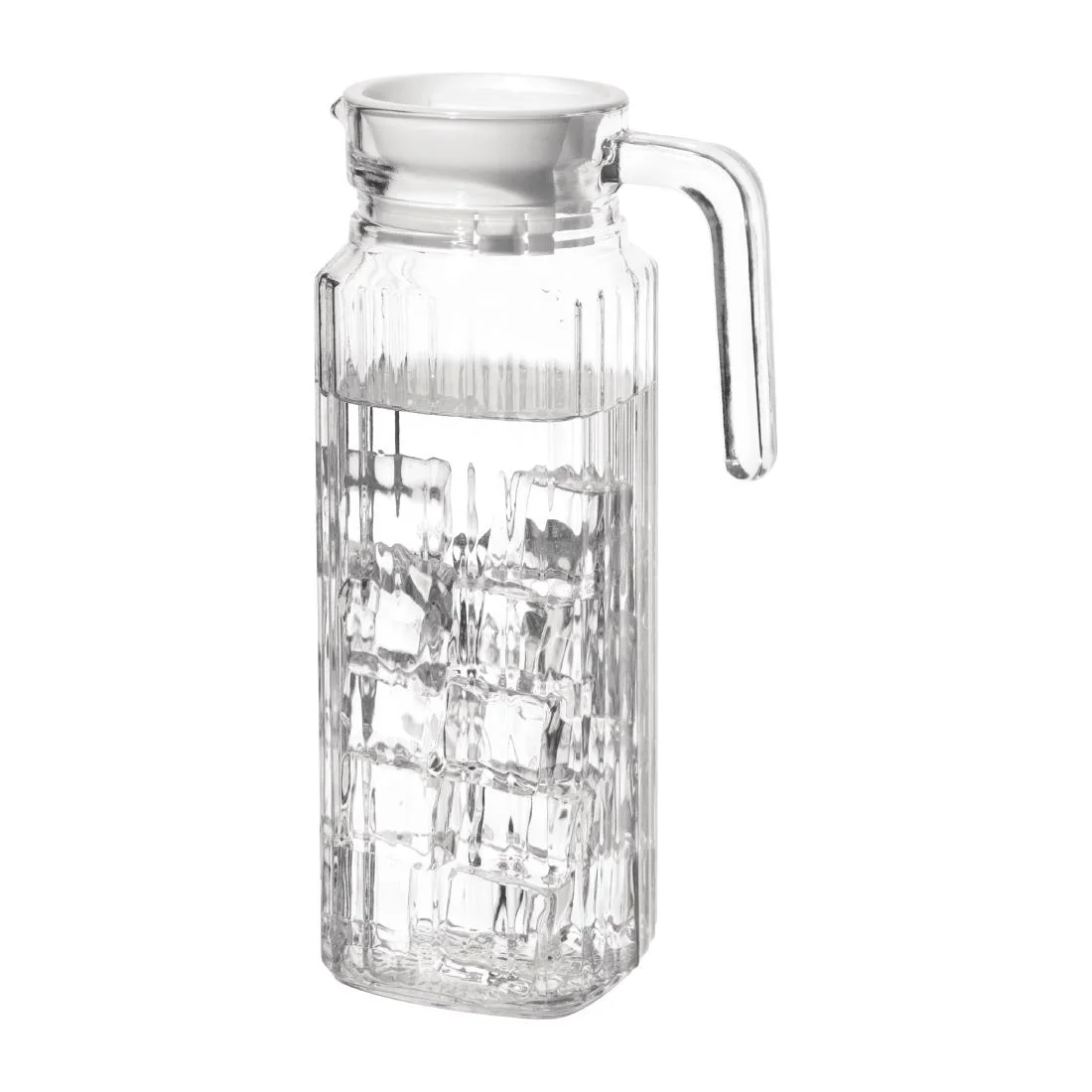 Olympia Ribbed Glass Jugs 1Ltr - Image 2