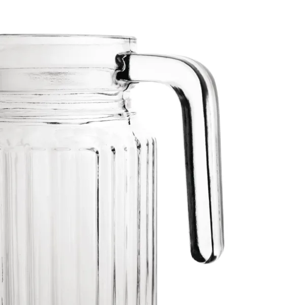 Olympia Ribbed Glass Jugs 1Ltr