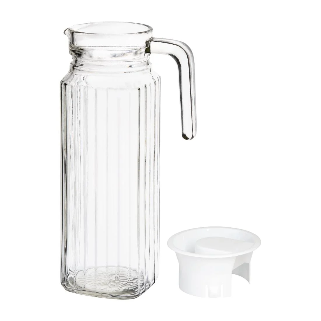 Olympia Ribbed Glass Jugs 1Ltr - Image 7