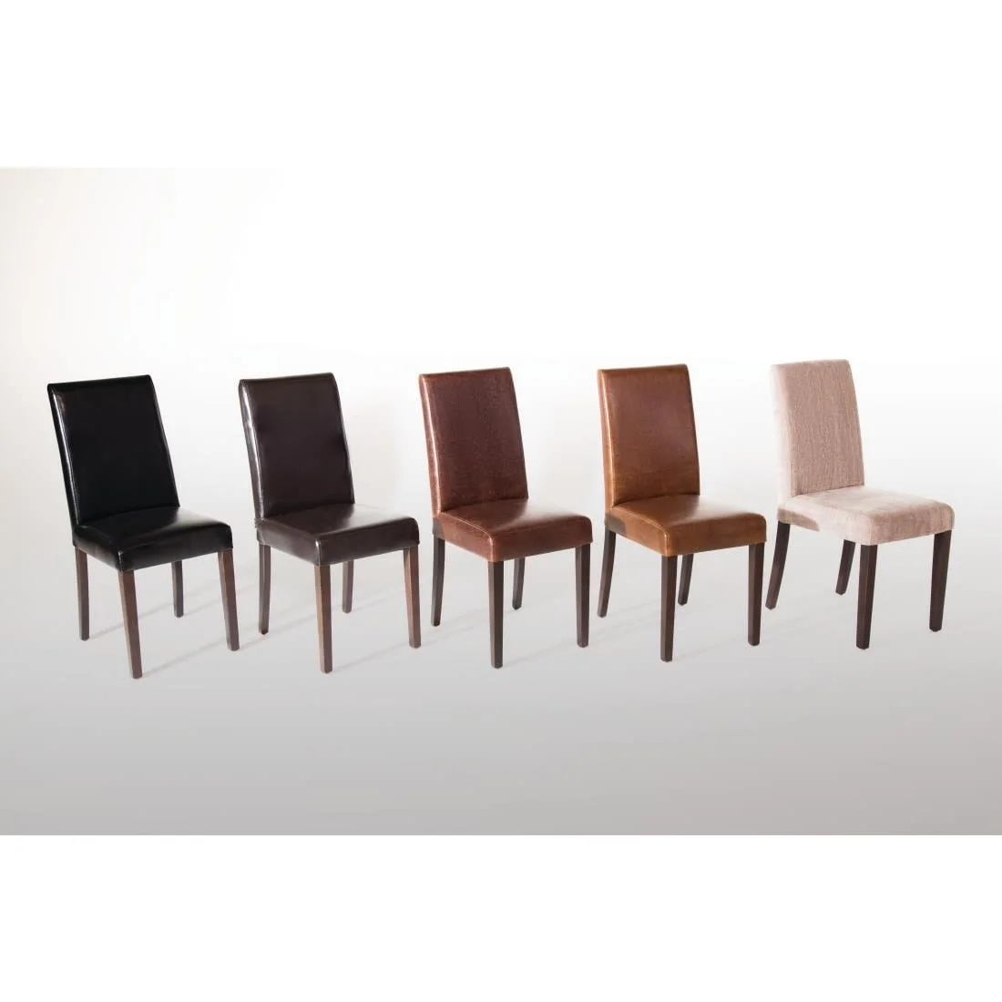 Bolero Faux Leather Dining Chair Antique Tan (Pack of 2) - Image 2