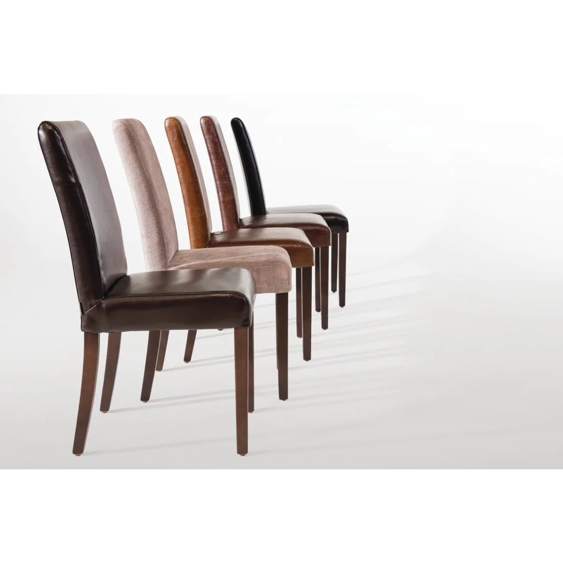 Bolero Faux Leather Dining Chair Black (Pack of 2) - Image 3