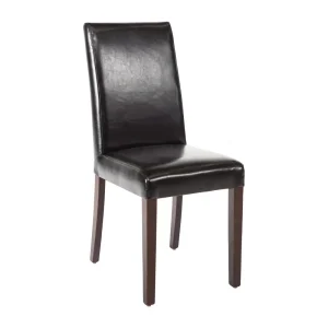 Bolero Faux Leather Dining Chair Black (Pack of 2)
