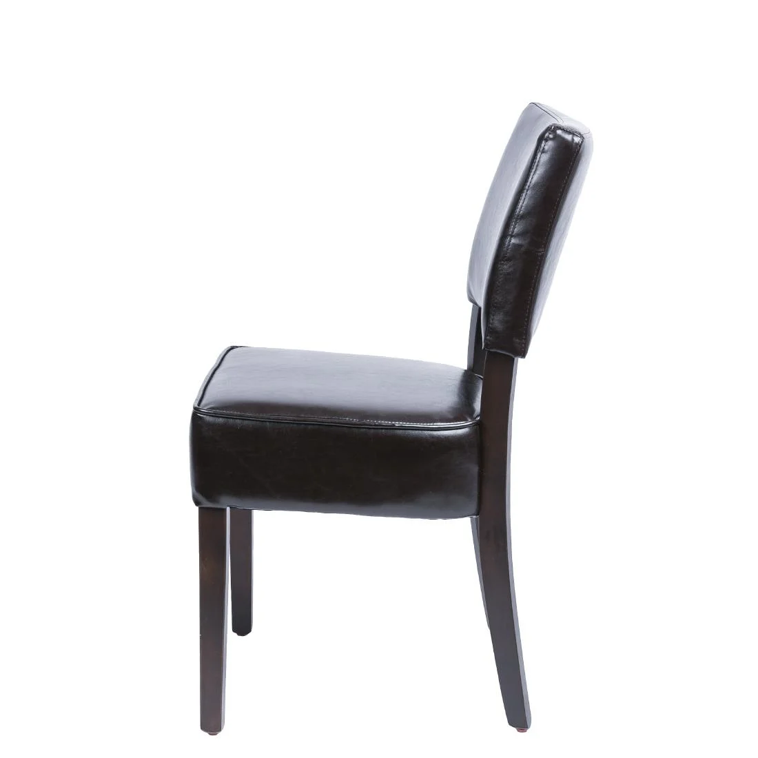 Bolero Chunky Faux Leather Chairs Dark Brown (Pack of 2) - Image 6