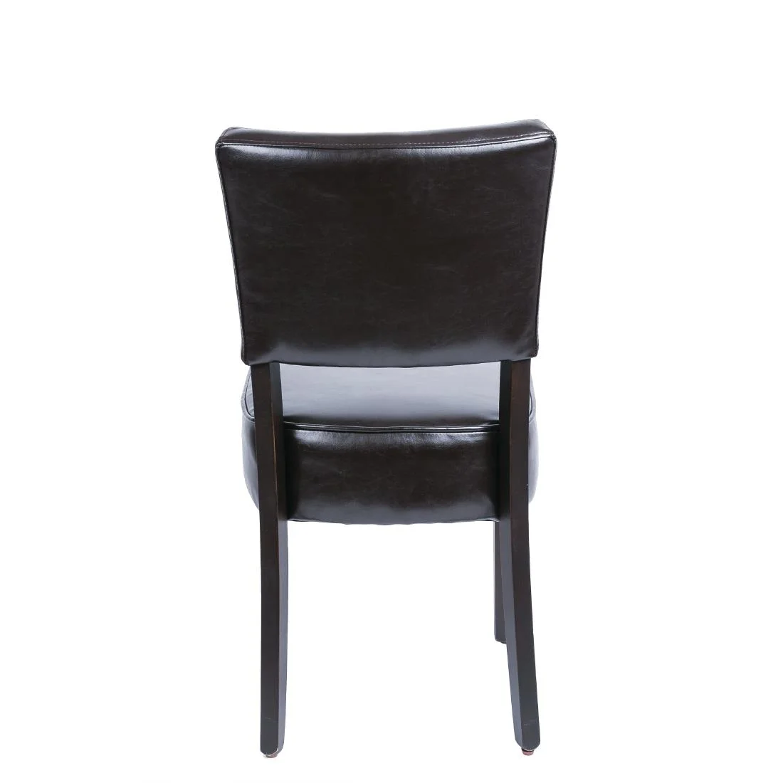 Bolero Chunky Faux Leather Chairs Dark Brown (Pack of 2) - Image 7