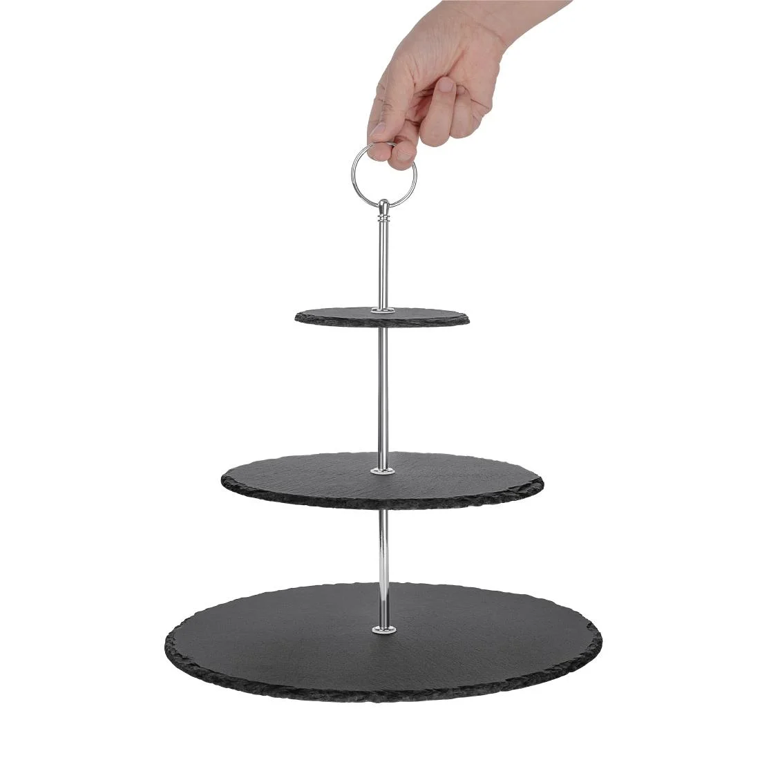 Olympia 3 Tier Slate Afternoon Tea Stand - Image 2