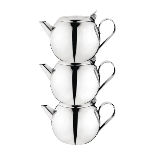 Olympia Stacking Teapot Stainless Steel