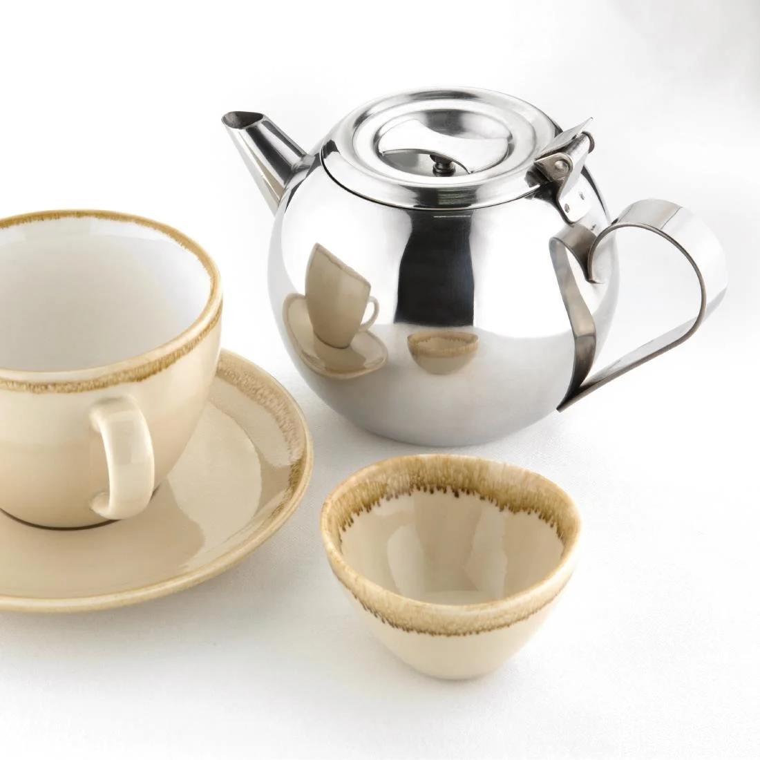 Olympia Stacking Teapot Stainless Steel - Image 3