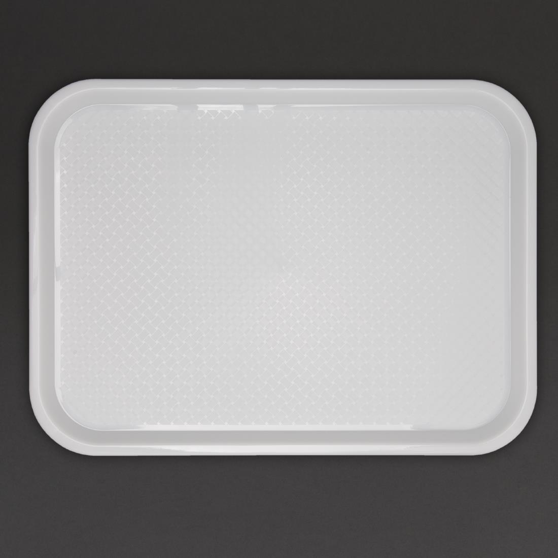 Kristallon Plastic Fast Food Tray White Small