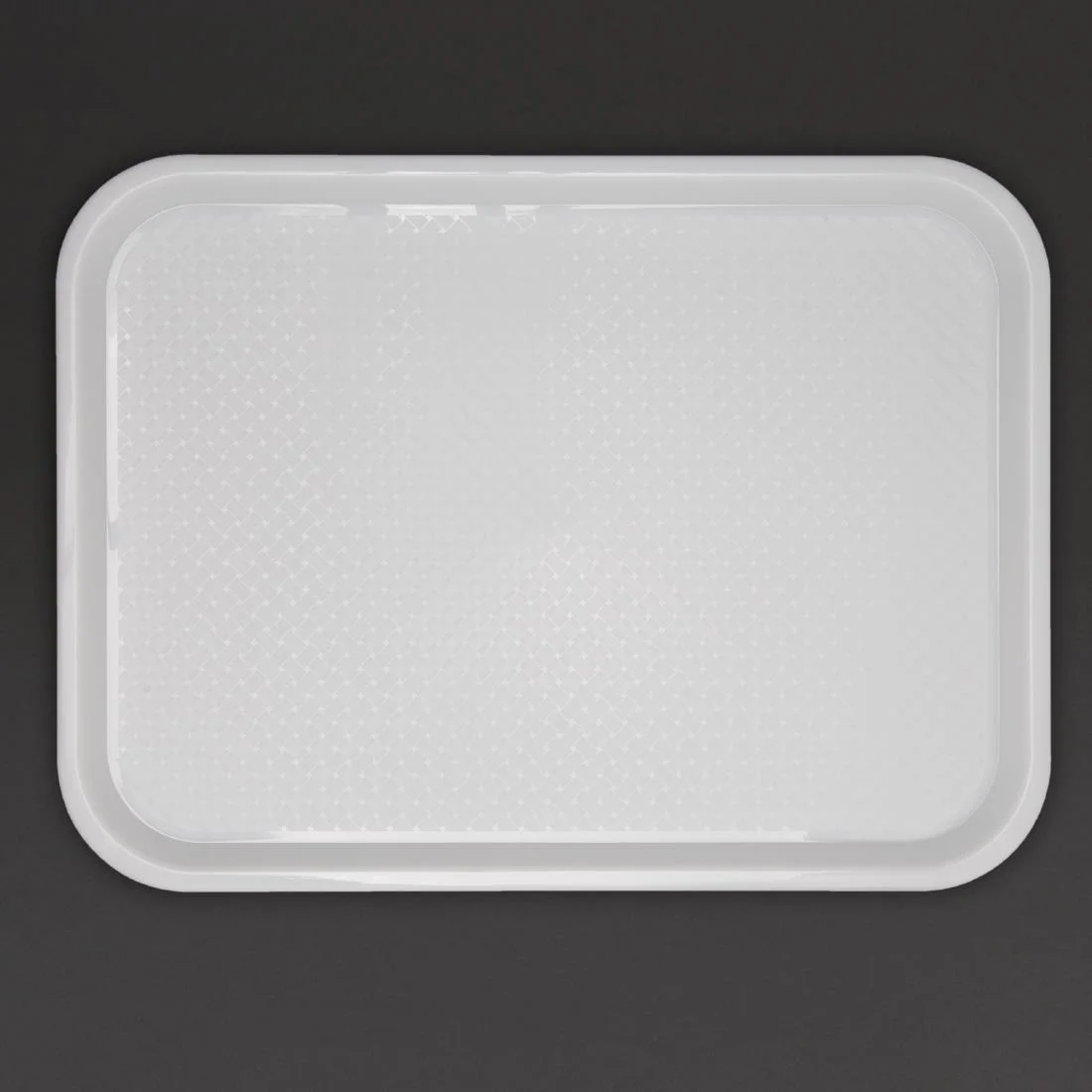 Kristallon Plastic Fast Food Tray White Small - Image 3