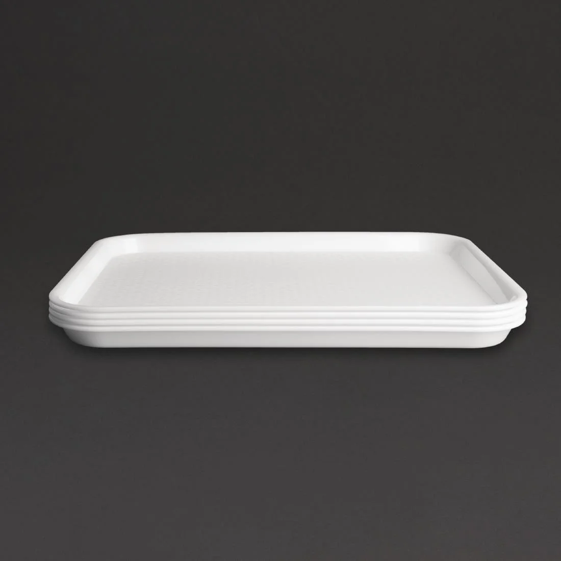 Kristallon Plastic Fast Food Tray White Small - Image 5