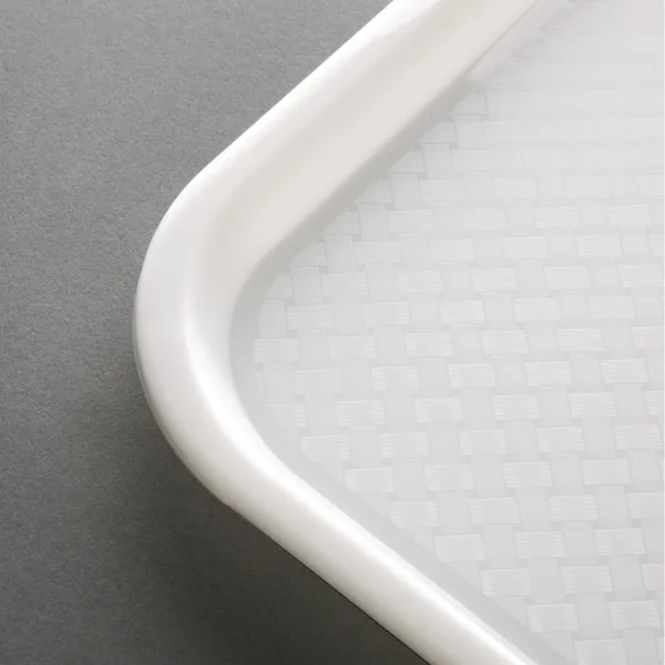 Kristallon Plastic Fast Food Tray White Medium