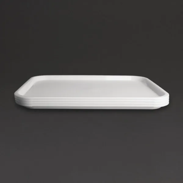 Kristallon Plastic Fast Food Tray White Medium