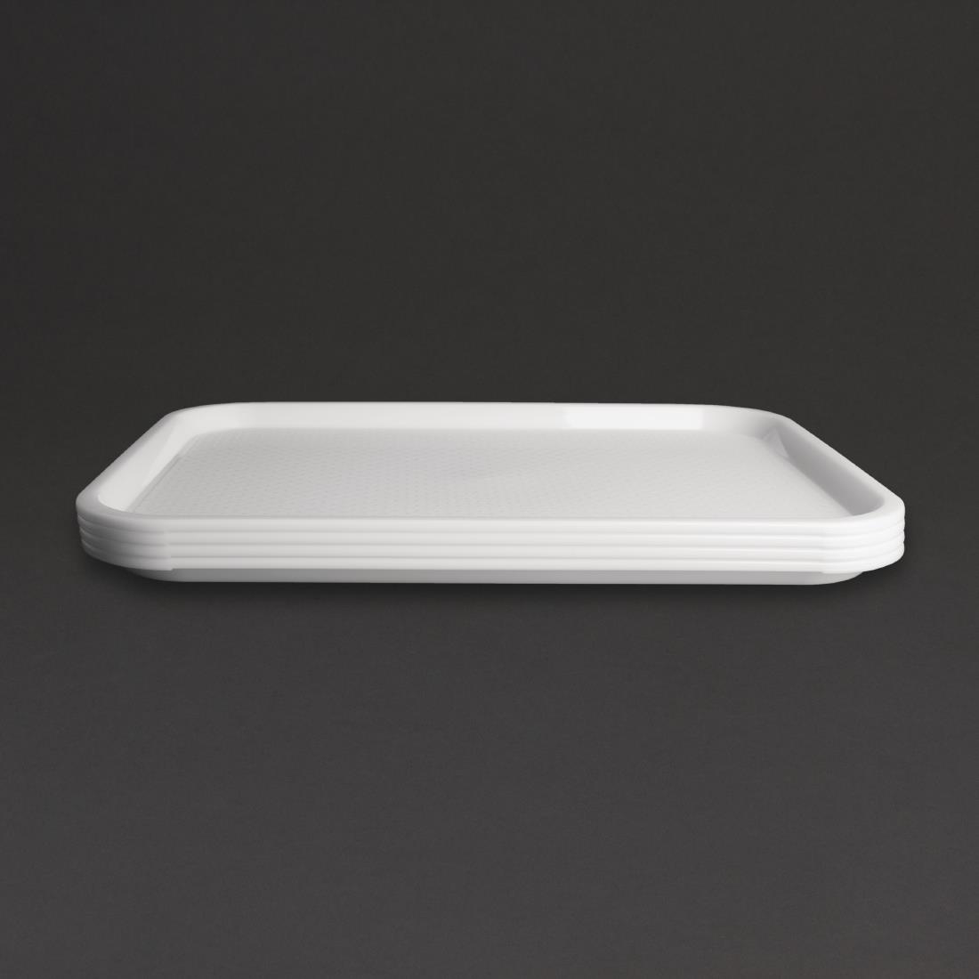 Kristallon Plastic Fast Food Tray White Medium