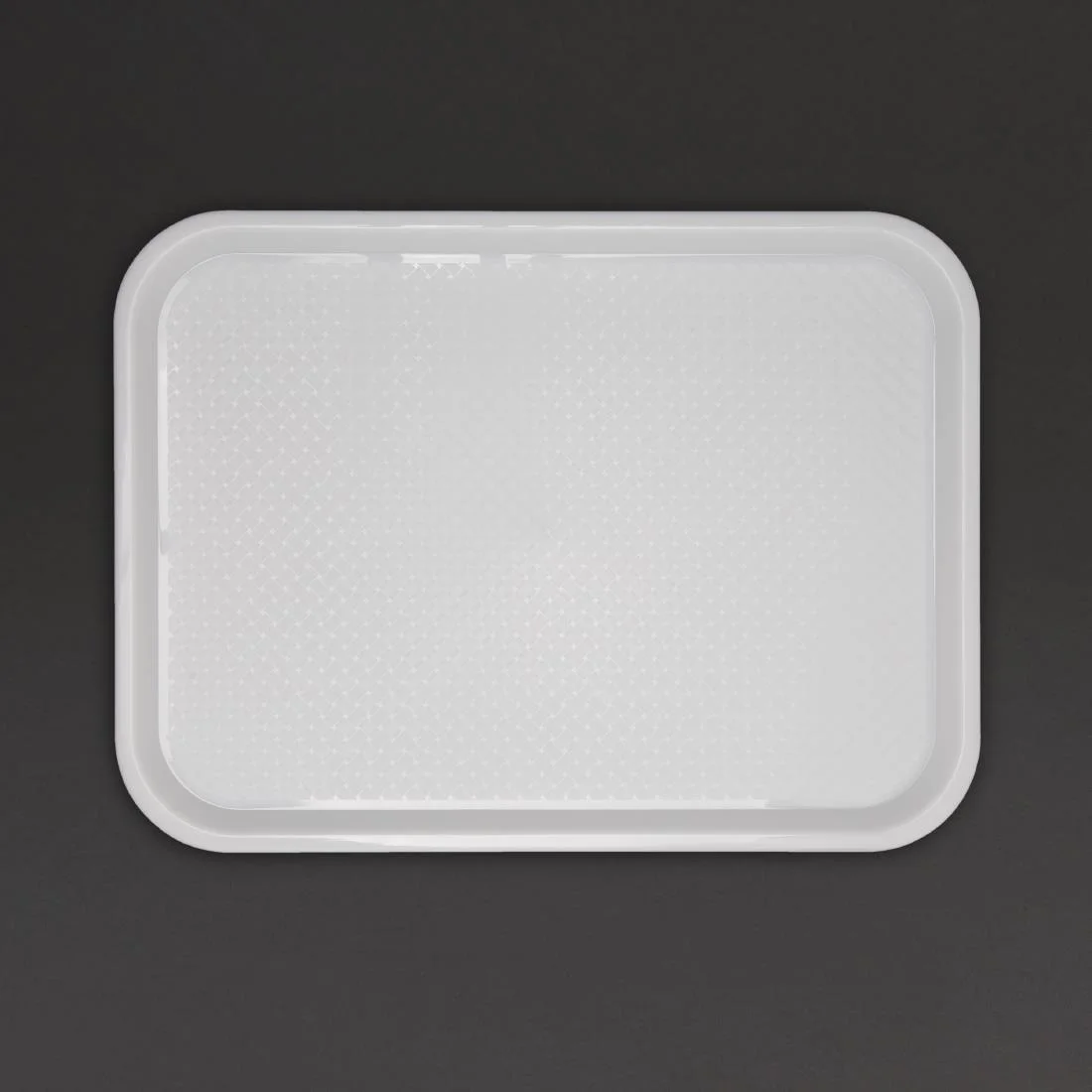 Kristallon Plastic Fast Food Tray White Large - Image 2