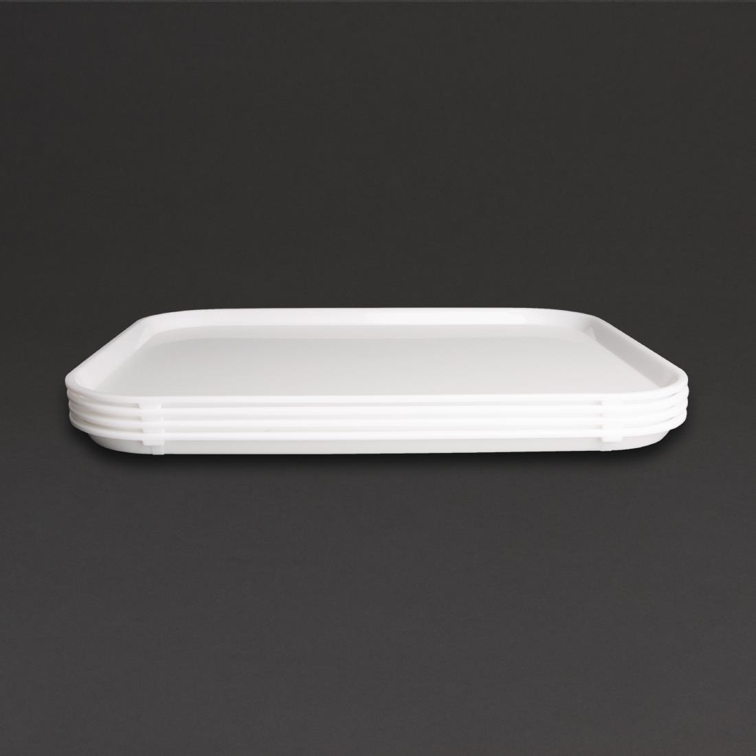 Kristallon Plastic Fast Food Tray White Large