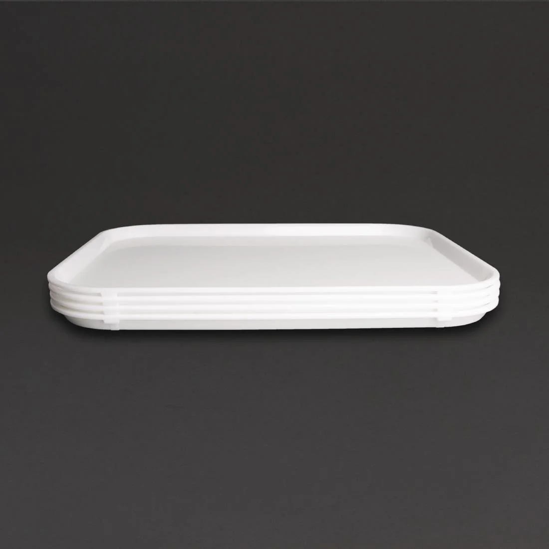 Kristallon Plastic Fast Food Tray White Large - Image 4