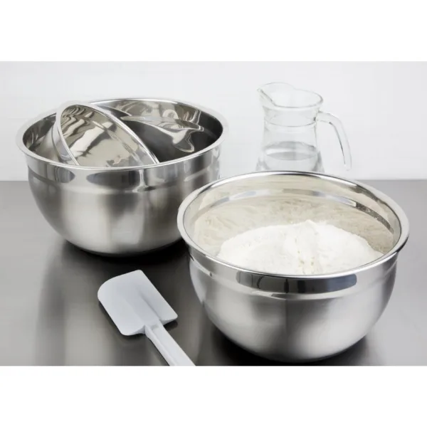 Vogue Stainless Steel Bowl with Silicone Base 5Ltr