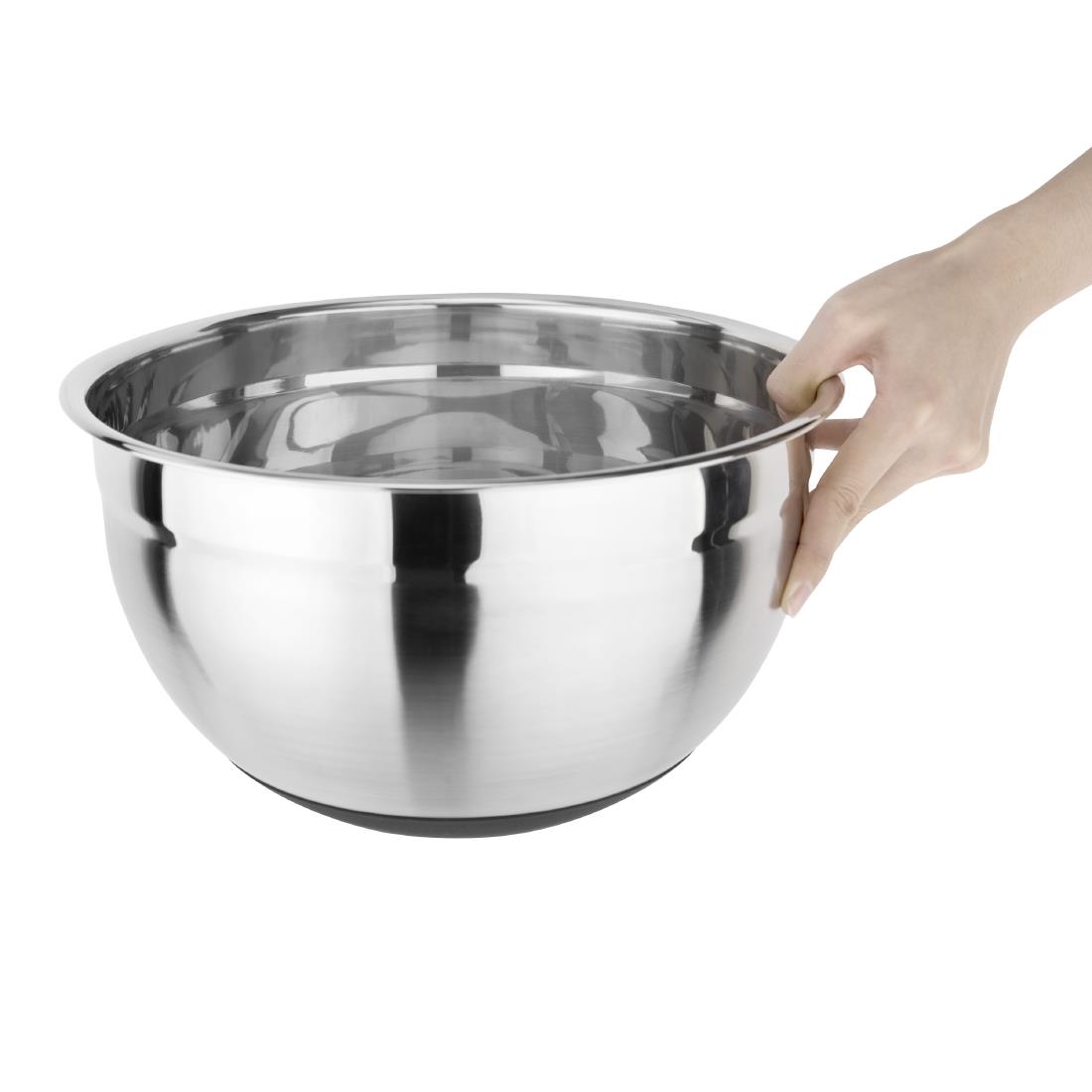 Vogue Stainless Steel Bowl with Silicone Base 8Ltr
