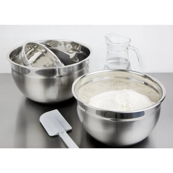 Vogue Stainless Steel Bowl with Silicone Base 8Ltr