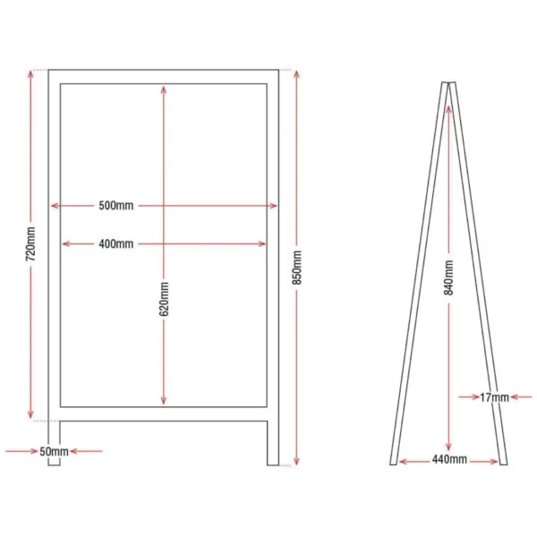 Olympia Pavement Board 850 x 500mm Wood Framed