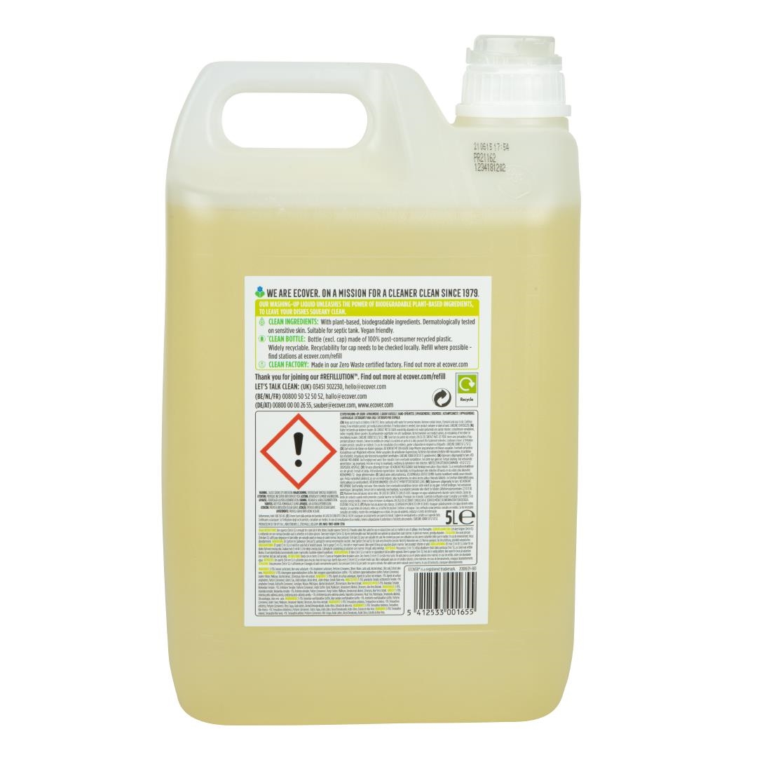 Ecover Lemon and Aloe Vera Washing Up Liquid 5 Litre