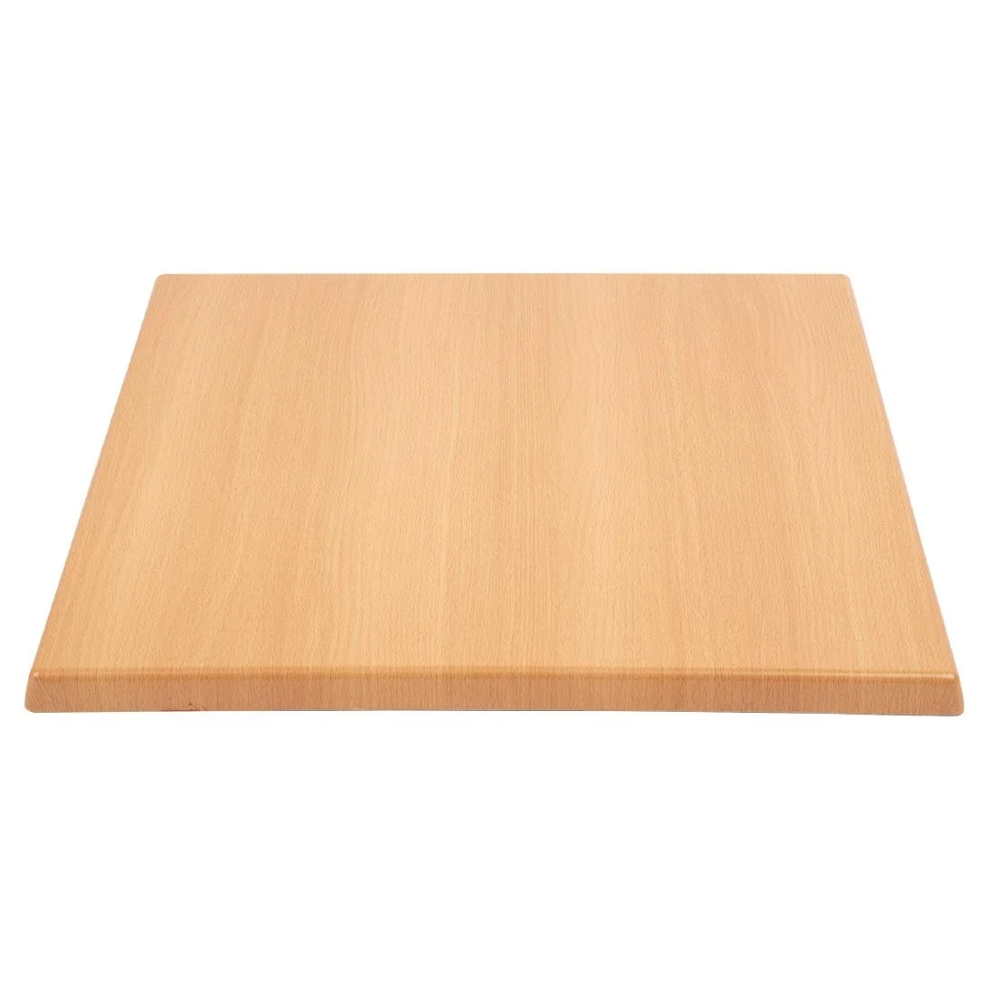 Bolero Pre-drilled Square Tabletop Beech Effect 600mm - Image 2