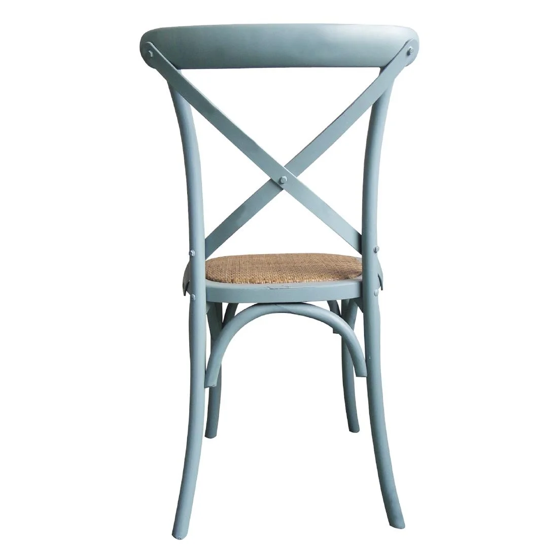 Bolero Blue Bentwood Chairs with Metal Cross Backrest (Pack of 2) - Image 2