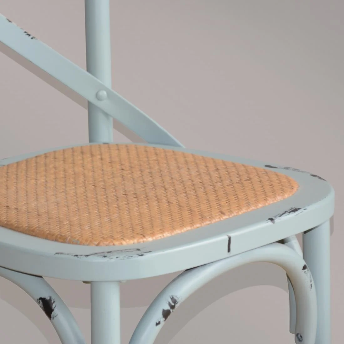 Bolero Blue Bentwood Chairs with Metal Cross Backrest (Pack of 2) - Image 6