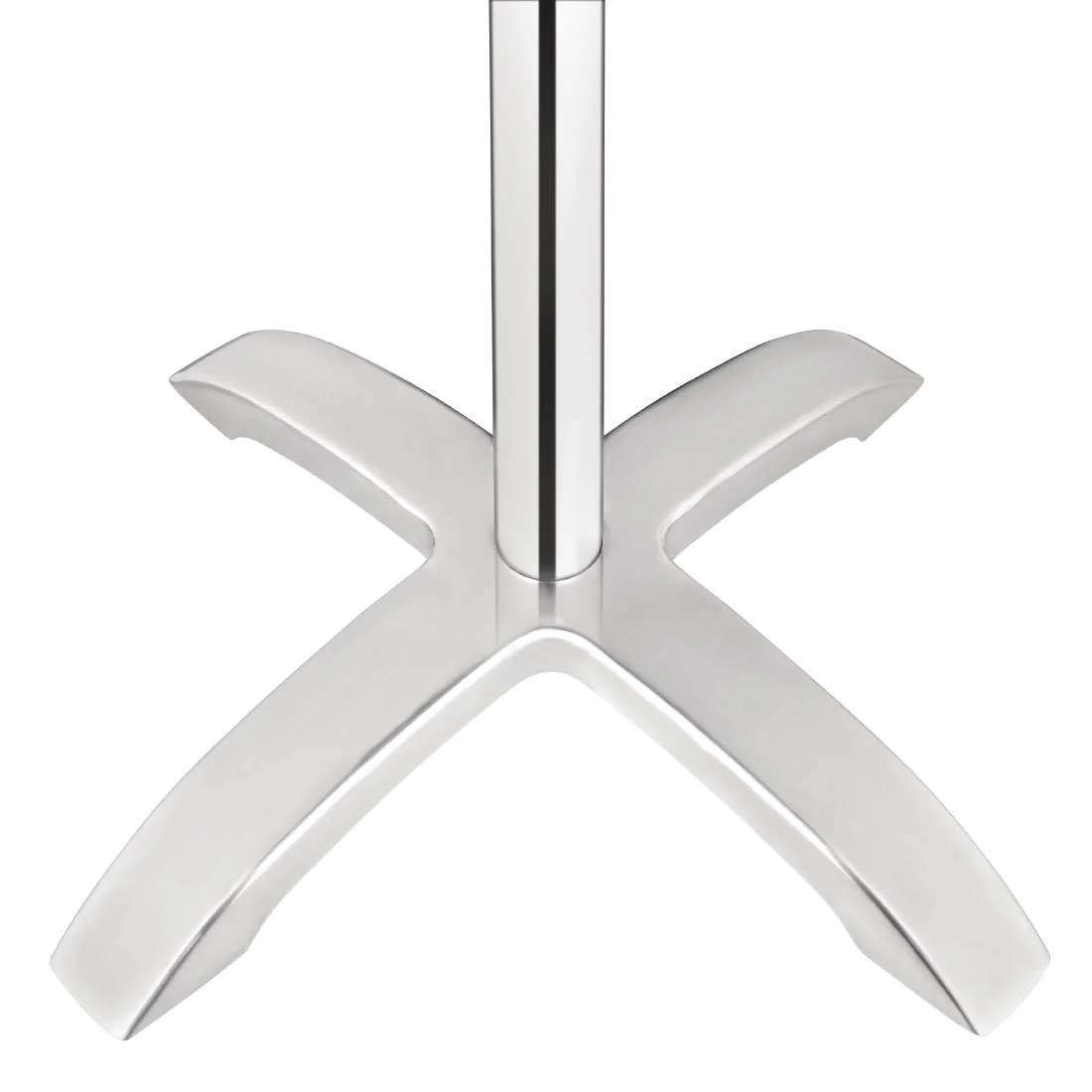 Bolero Brushed Aluminium Four Leg Table Base - Image 3