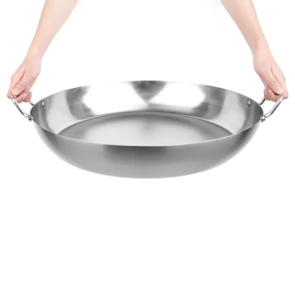 Vogue Black Iron Paella Pan 508mm