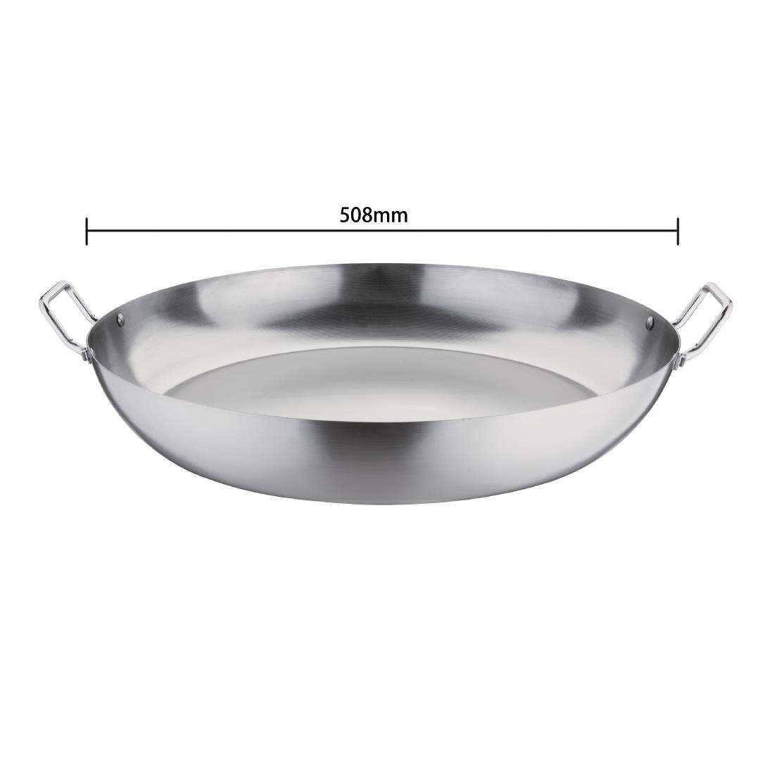Vogue Black Iron Paella Pan 508mm