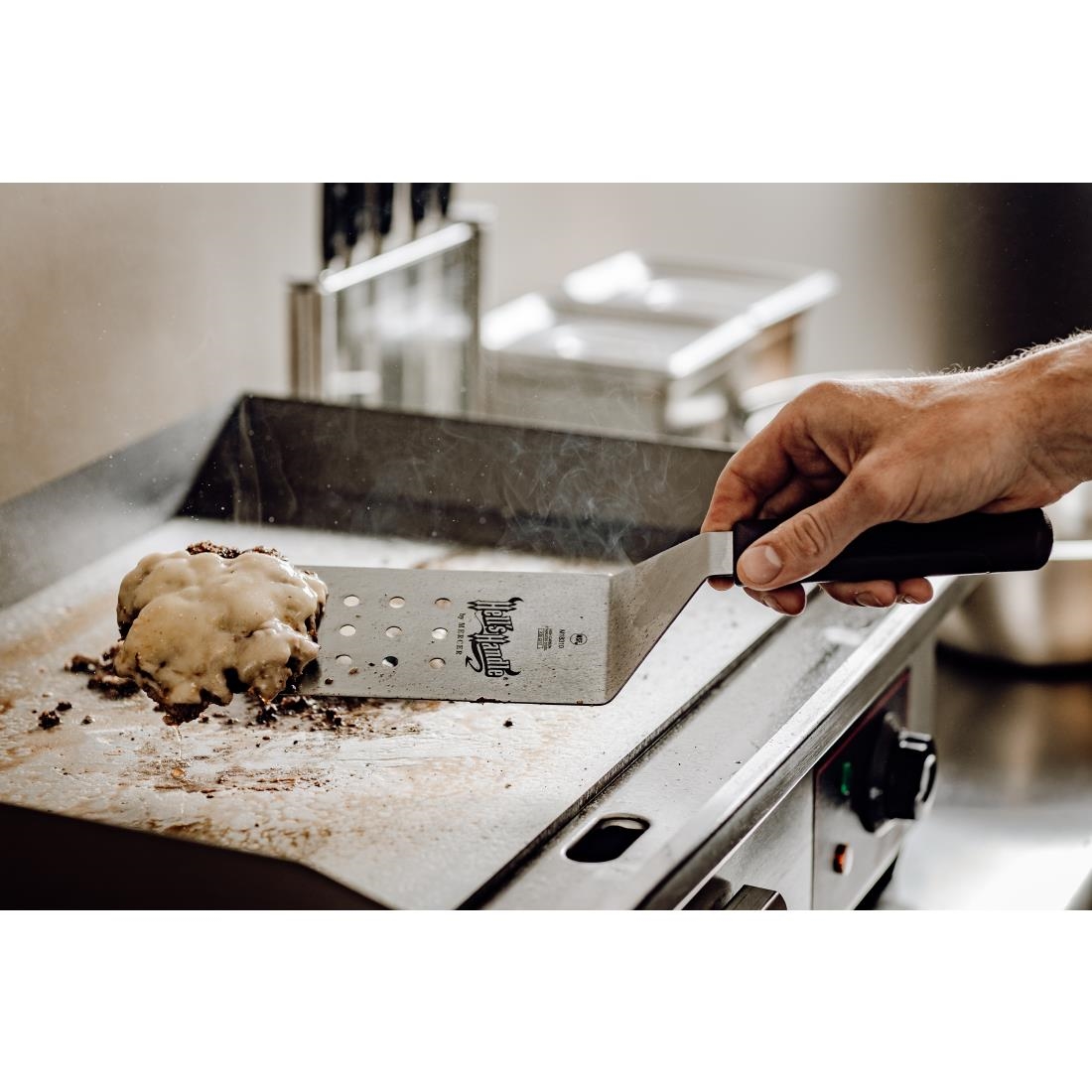 Mercer Culinary Hells Handle Heat Resistant Perforated Turner
