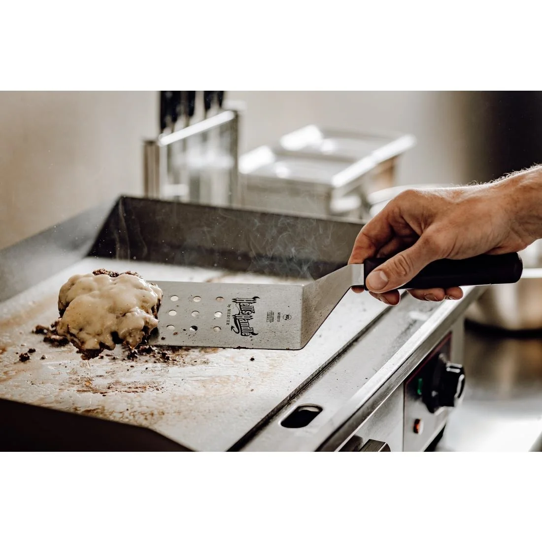 Mercer Culinary Hells Handle Heat Resistant Perforated Turner - Image 2