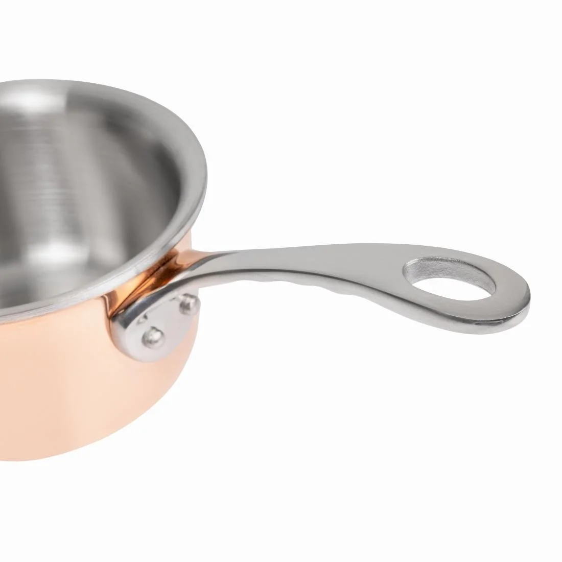 Vogue Mini Copper Tri Wall Saucepan 330ml - Image 6