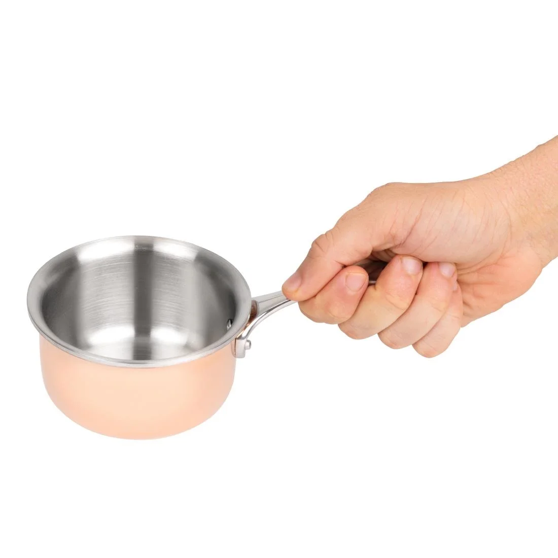 Vogue Mini Copper Tri Wall Saucepan 330ml - Image 7