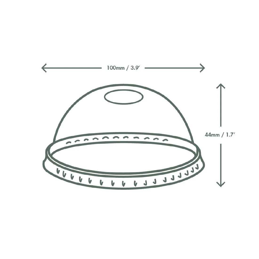 Vegware Compostable Cold Cup Domed Lids 340ml / 12oz and 455ml / 16oz (Pack of 1000) - Image 6