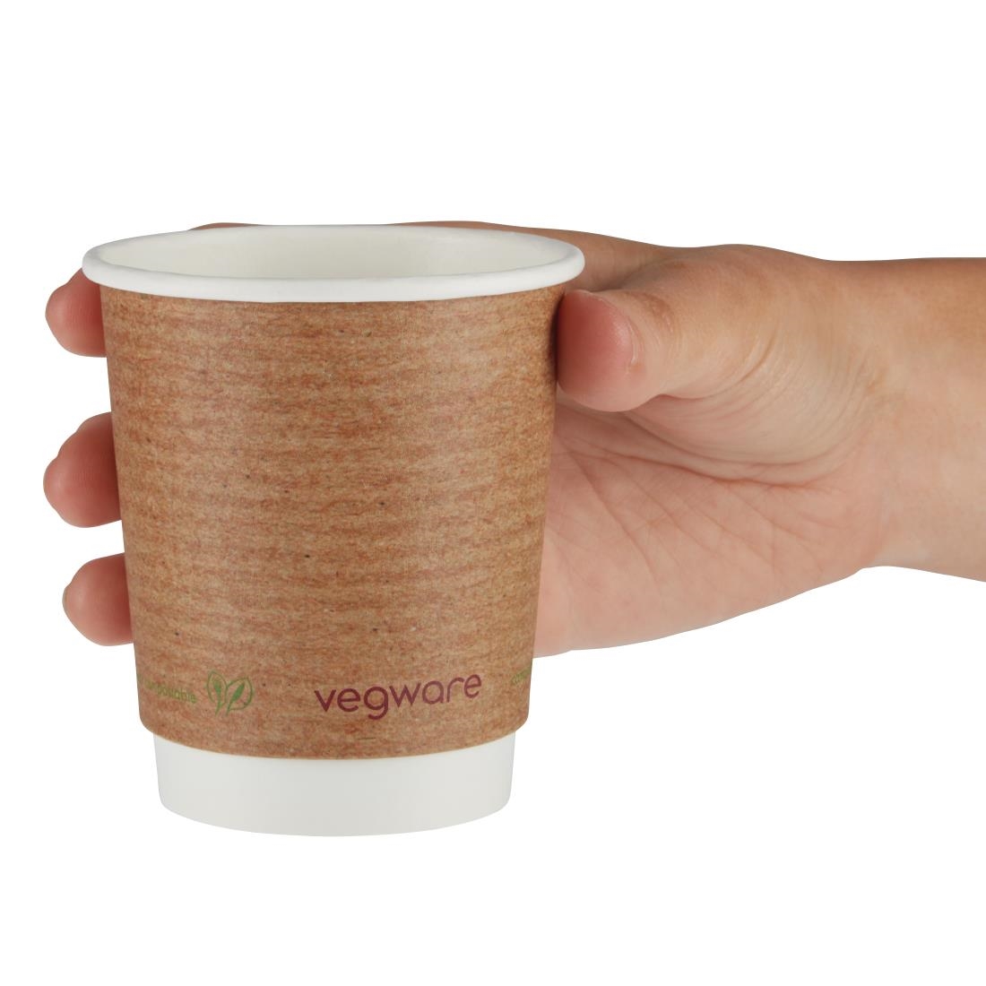 Vegware Compostable Disposable Hot Cups 225ml / 8oz