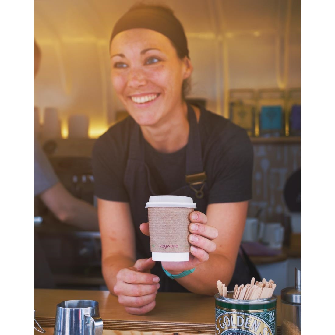 Vegware Compostable Disposable Hot Cups 225ml / 8oz