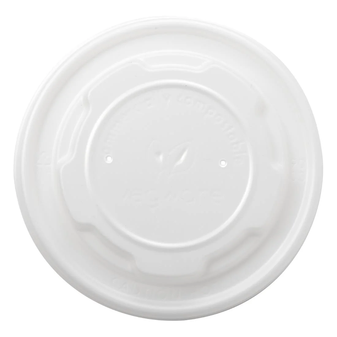 Vegware Compostable Hot Food Pot Flat Lids 170ml / 6oz and 230ml / 8oz - Image 2