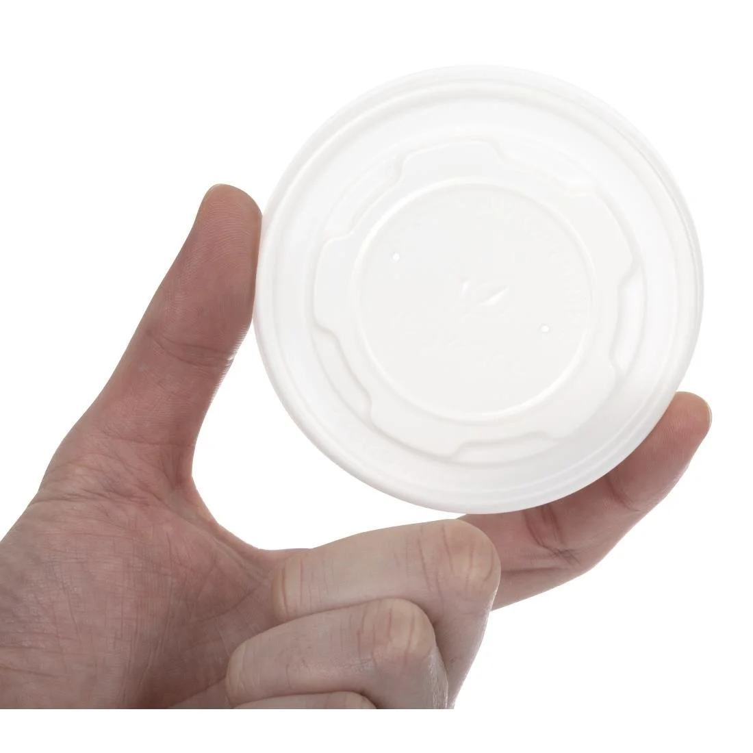 Vegware Compostable Hot Food Pot Flat Lids 170ml / 6oz and 230ml / 8oz - Image 4