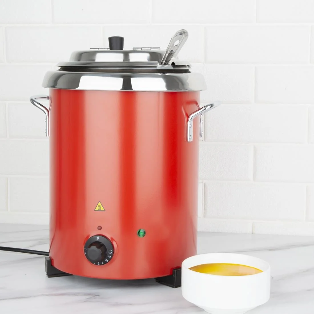 Buffalo Red Soup Kettle with Handles - Image 5