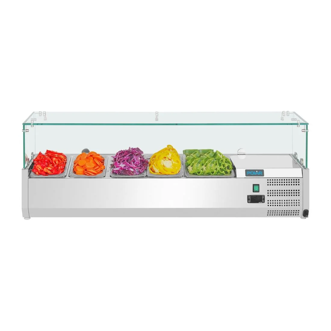 Polar G-Series Countertop Prep Fridge 4x GN 1/3 & 1x 1/2GN - Image 2
