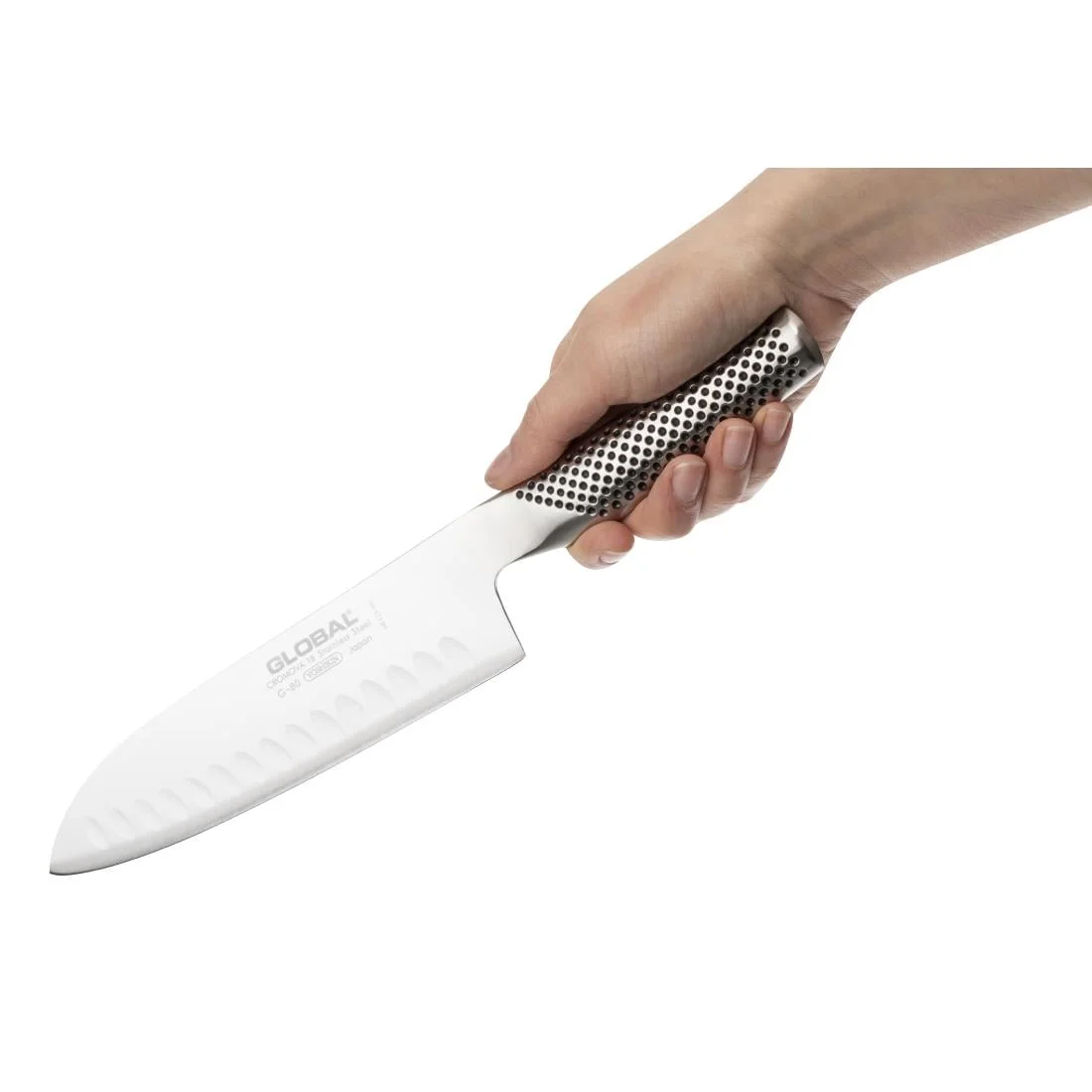 Global G 48 Santoku Fluted Knife 18cm - Image 5