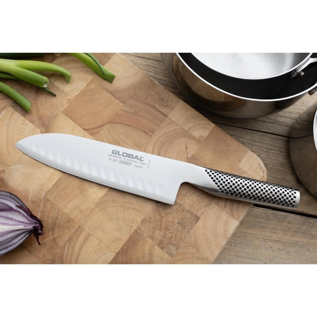 Global G 48 Santoku Fluted Knife 18cm - Image 6