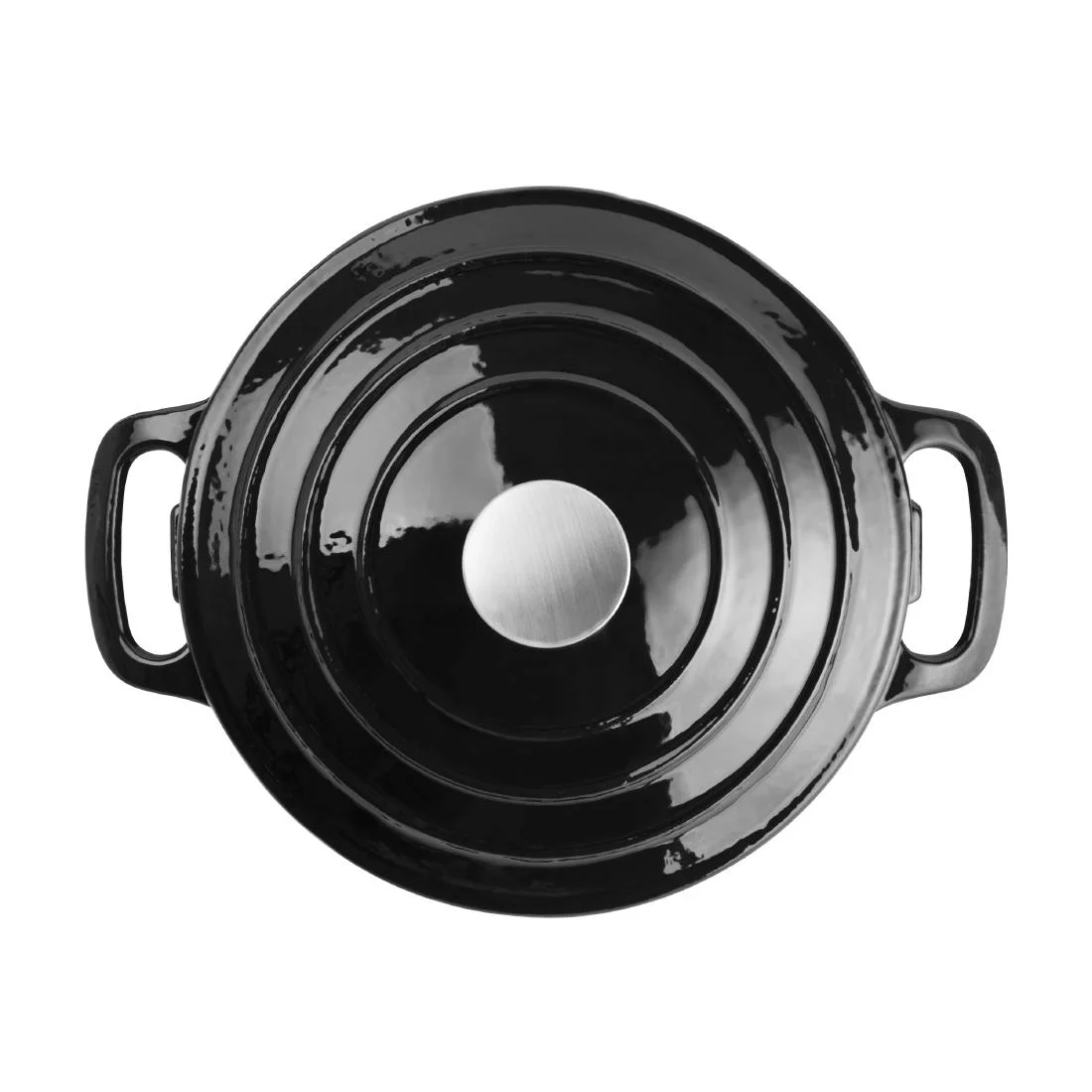 Vogue Black Round Casserole Dish 3.2Ltr - Image 6