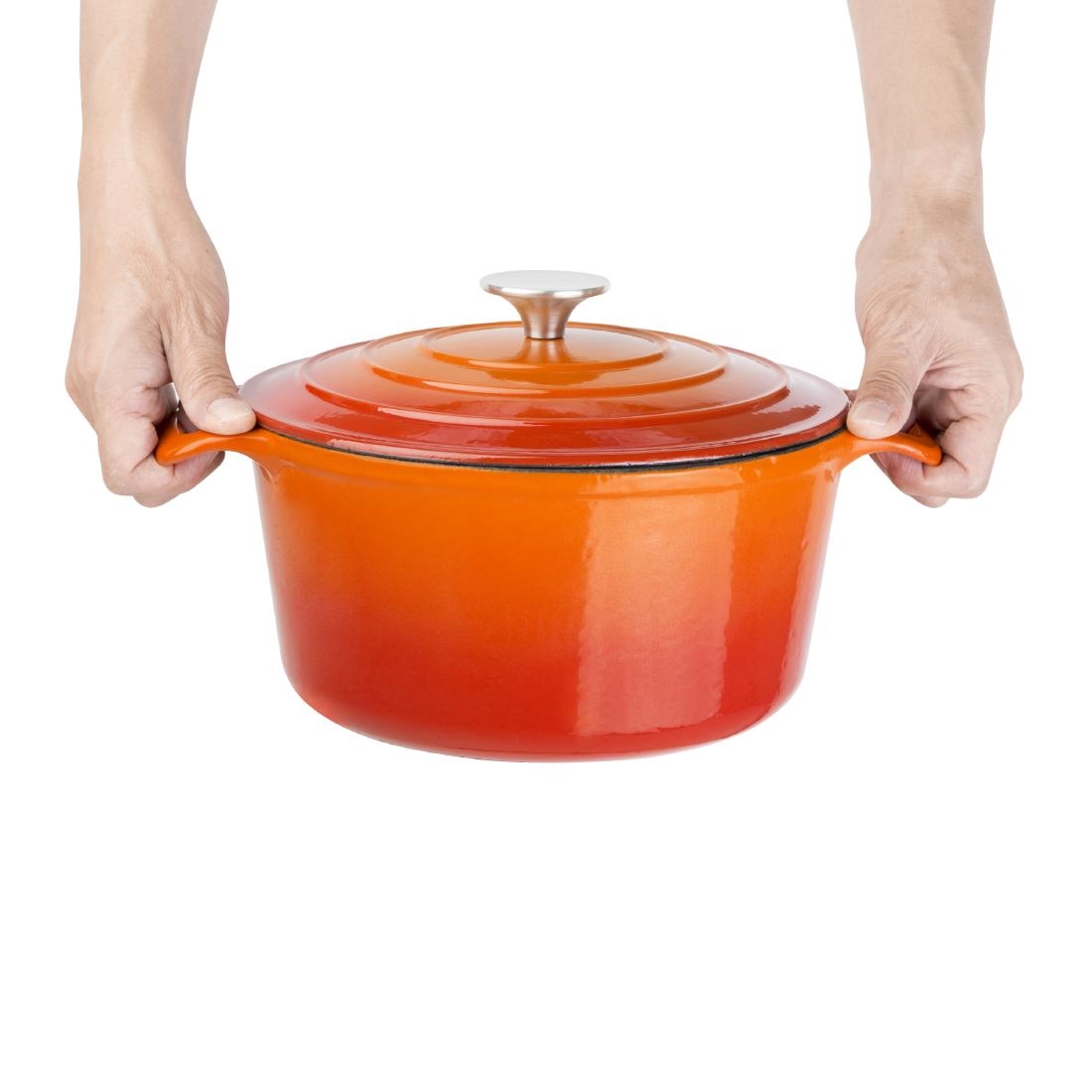 Vogue Orange Round Casserole Dish 4Ltr