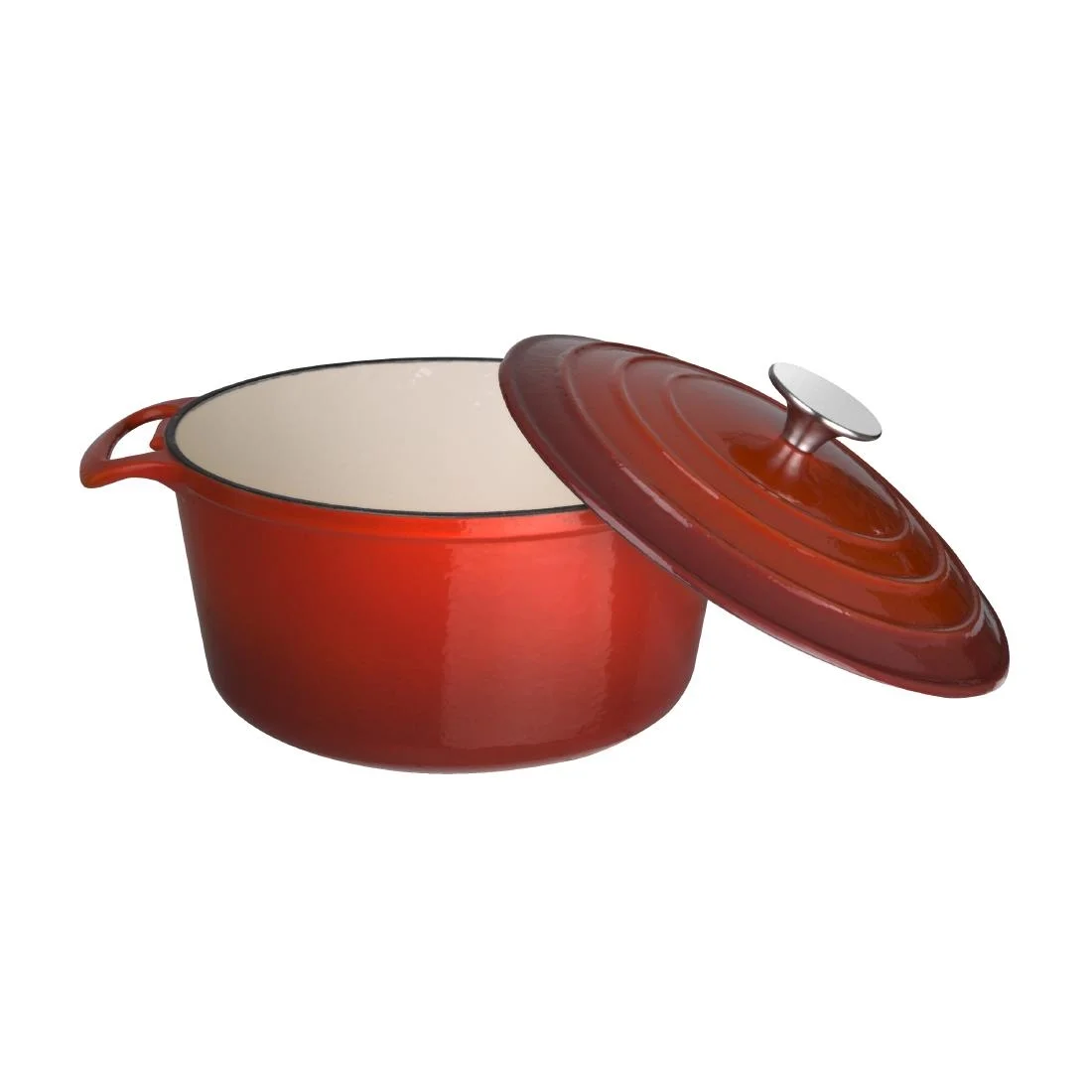 Vogue Red Round Casserole Dish 4Ltr - Image 3