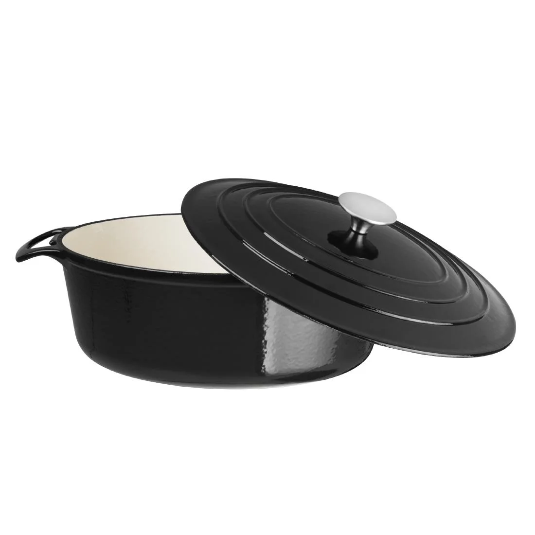 Vogue Black Oval Casserole Dish 5Ltr - Image 4